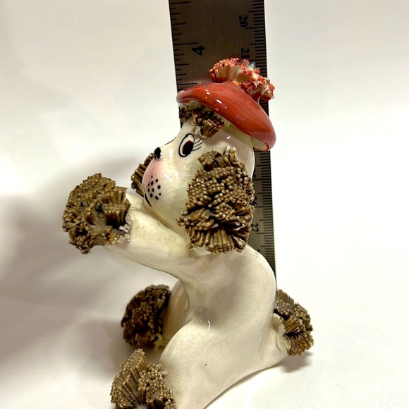 Vintage Wales 1950’s Porcelain Spaghetti Poodle made in Japan Figurine. - Picture 8 of 10